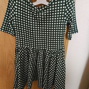 Dot Dot Smile Ballerina Dress Green Check 12-24